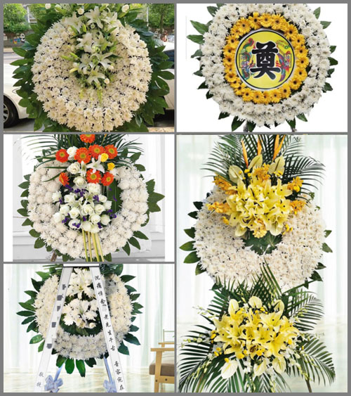 湖北孝感市应城市天鹅镇新集村花圈速递